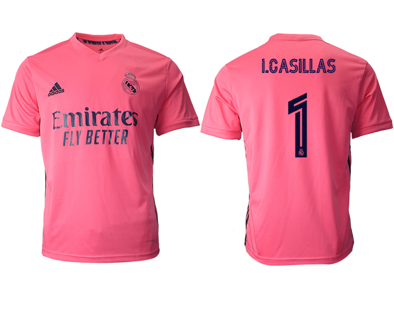 Men 2020-2021 club Real Madrid away aaa version #1 pink Soccer Jerseys1->real madrid jersey->Soccer Club Jersey